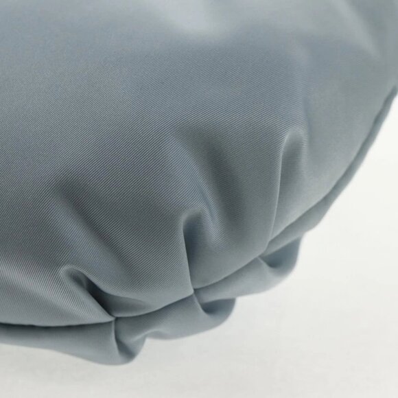 PRADA Chain Shoulder Bag Nylon Light Blue Silver Auth 145974M - Picture 5 of 16